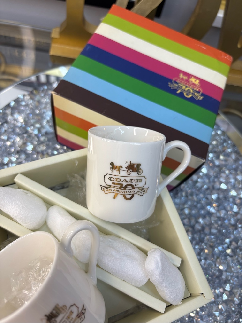 Coach 70th Anniversary Signature Gift Box Mug Set NIB - Picture 5 of 12